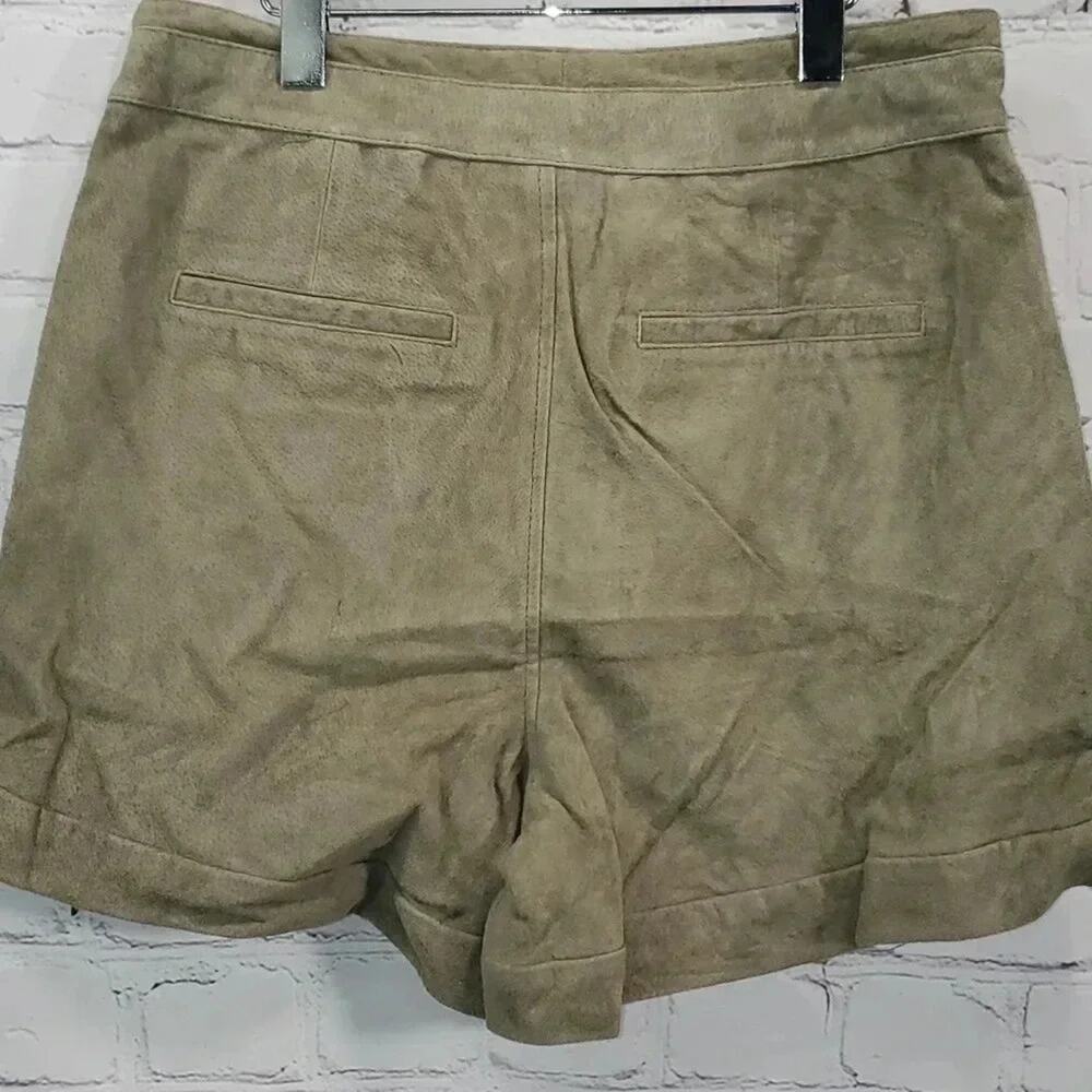 Blank NYC 100% Leather Lined Drawstring Double Clasp Shorts NWT - Picture 7 of 16
